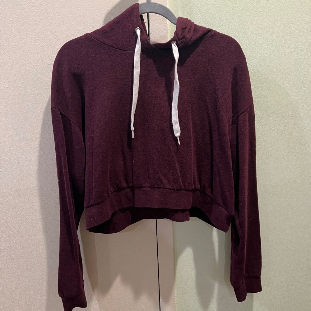 h&m crop hoodie